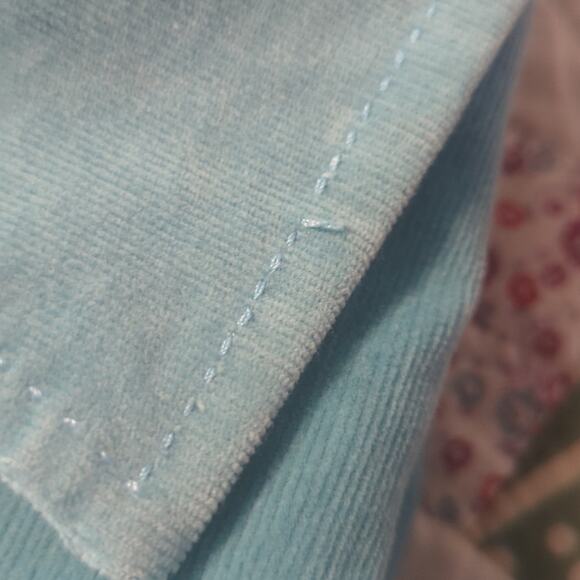 Live a Little Cotton Stretch Turquoise Corduroy Embellished Button Jacket Sz XL - Picture 15 of 15